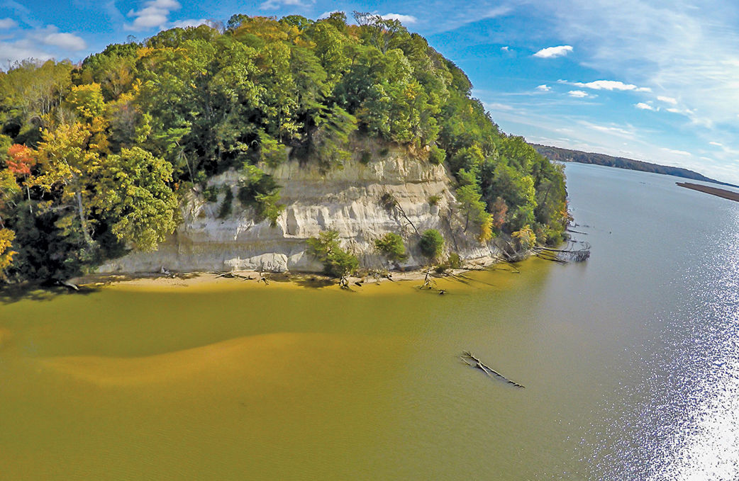 Fones Cliffs, VA, aerial